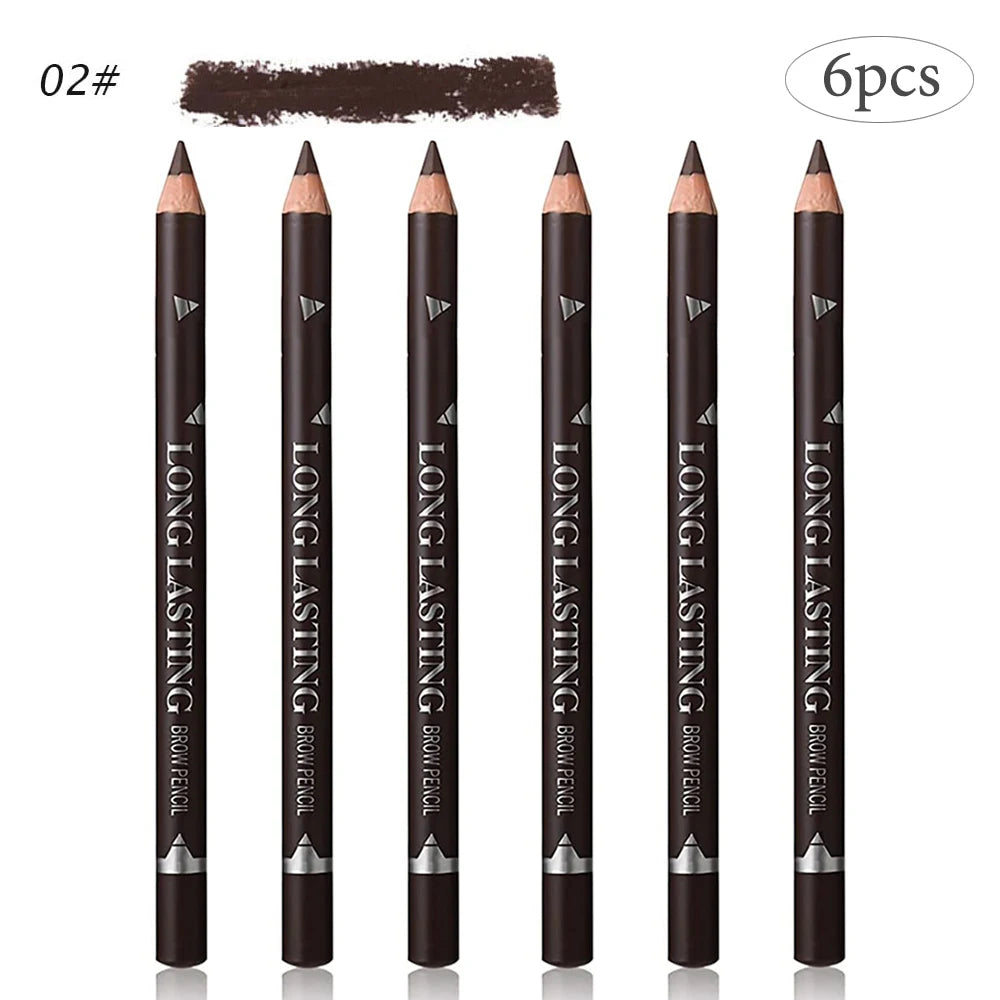 6/12Pcs Waterproof Eyebrow Pencil Set – Professional Eye Makeup Tool