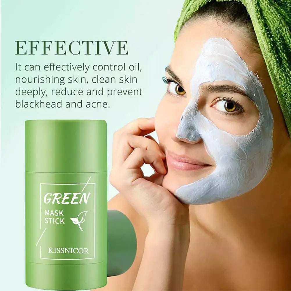 40g Green Tea Solid Mask Stick – Deep Cleansing & Pore Care