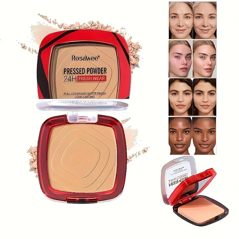 Matte Full Coverage Pressed Powder Foundation – 24H Fresh Wear & Weightless Finish