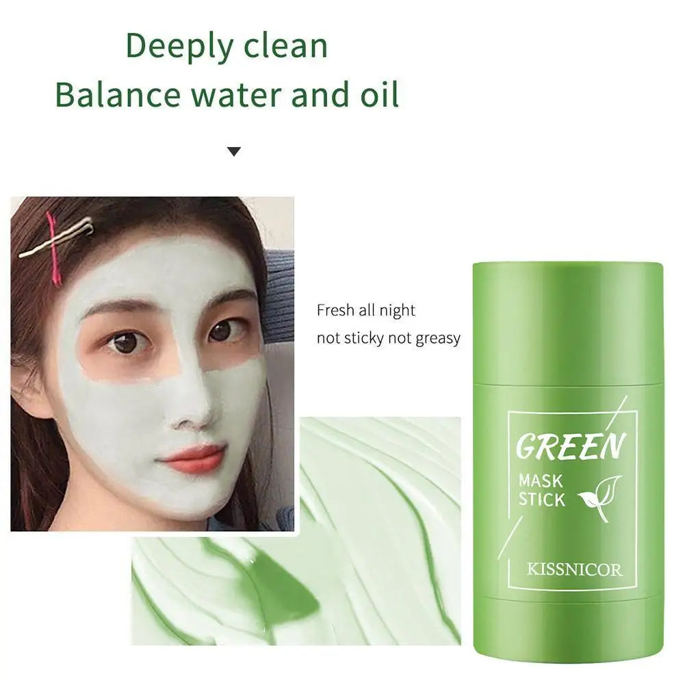 40g Green Tea Solid Mask Stick – Deep Cleansing & Pore Care