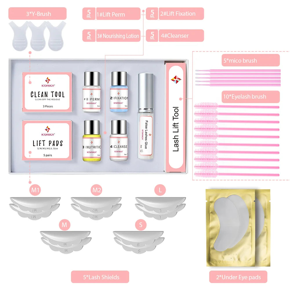 ICONSIGN Upgrade Version Lash Lift Kit – Long-Lasting Eyelash Perm