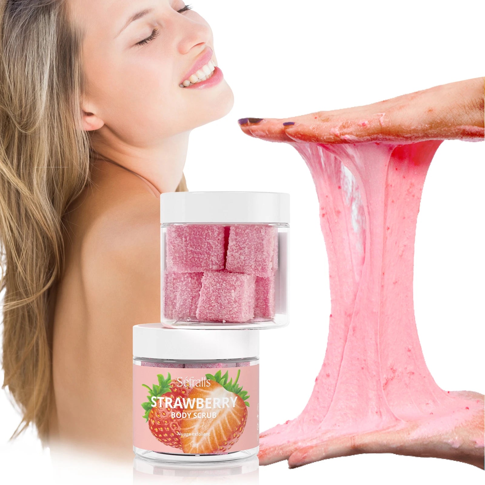 Séfralls Strawberry Body Scrub – Exfoliating & Hydrating Sugar Scrub