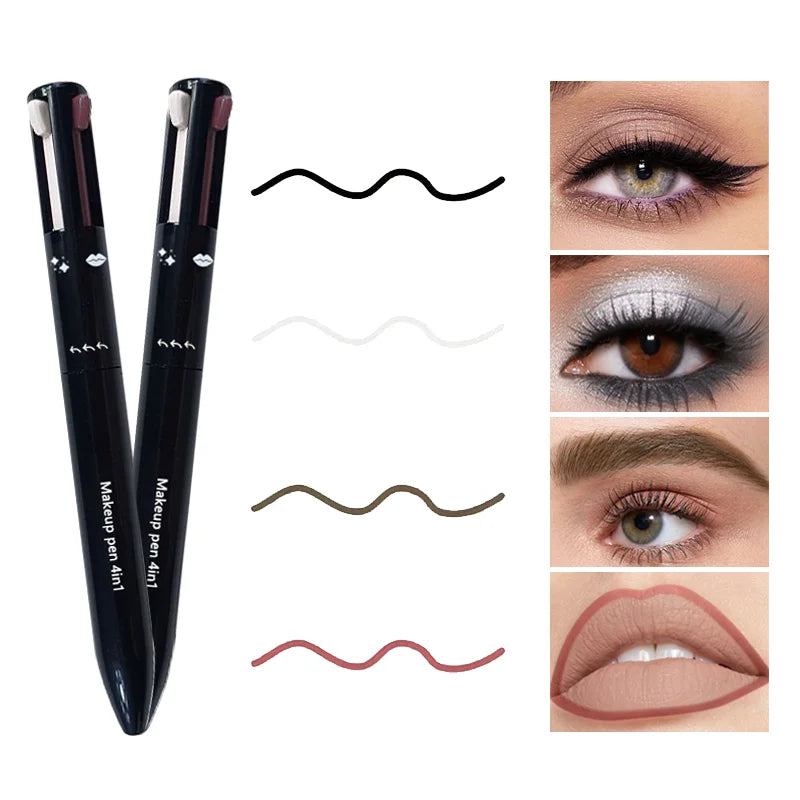 4-in-1 Multi-Functional Pencil Set – Lip Liner, Eyeliner & Eyebrow Pencil