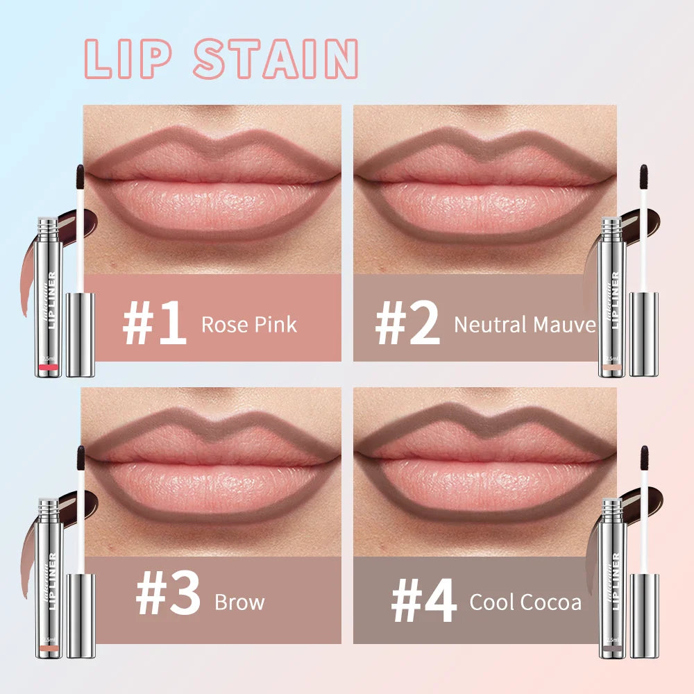 Waterproof Lip Liner & Peel-Off Tattoo Lip Gloss – Long-Lasting Matte Lip Tint