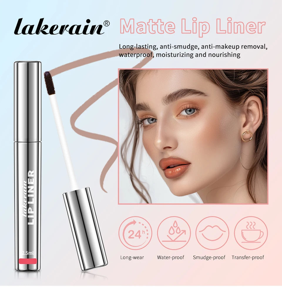 Waterproof Lip Liner & Peel-Off Tattoo Lip Gloss – Long-Lasting Matte Lip Tint