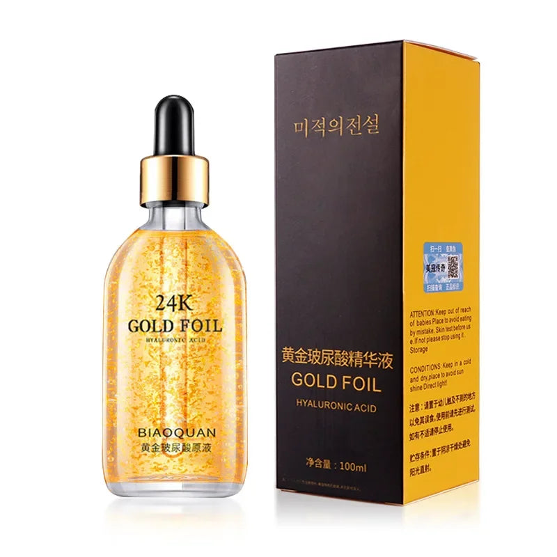 100ml 24K Gold Hyaluronic Acid Face Serum – Anti-Aging & Brightening