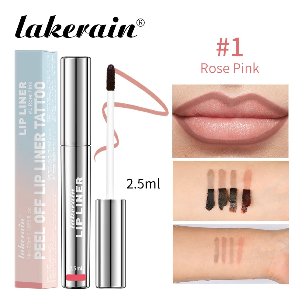 Waterproof Lip Liner & Peel-Off Tattoo Lip Gloss – Long-Lasting Matte Lip Tint