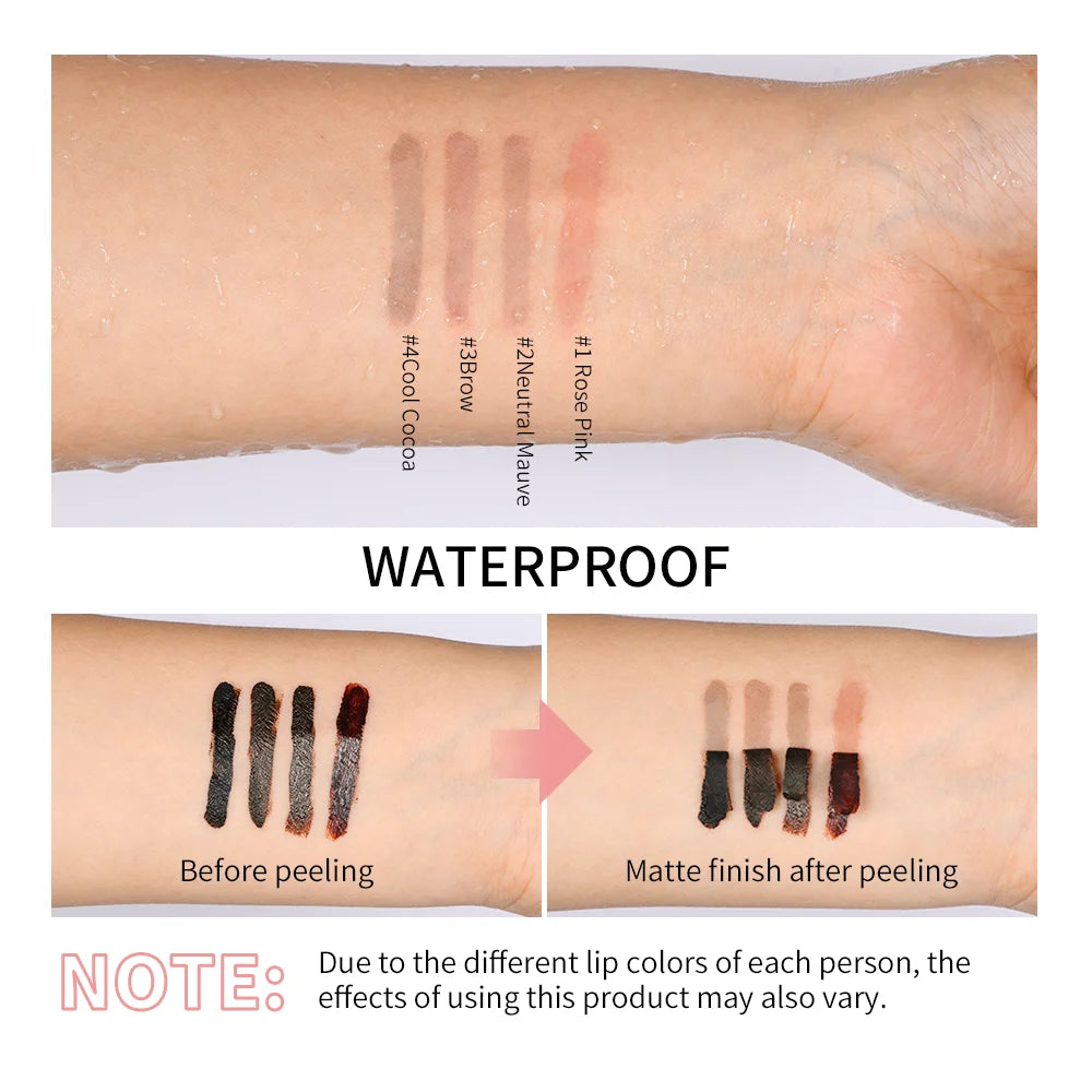 Waterproof Lip Liner & Peel-Off Tattoo Lip Gloss – Long-Lasting Matte Lip Tint