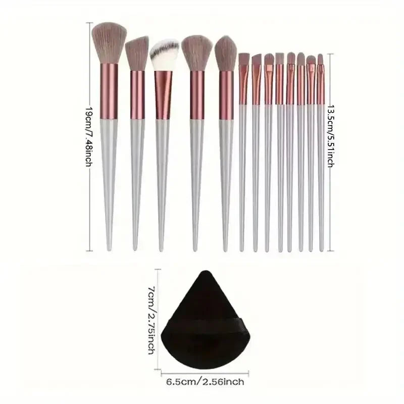 13pcs Premium Synthetic Makeup Brush Set – Soft & Cruelty-Free